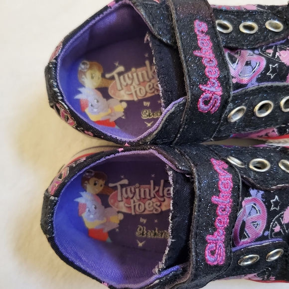 Skechers Twinkle Toes Light Up Toddler Girls Shoes Size 7 - Picture 8 of 13